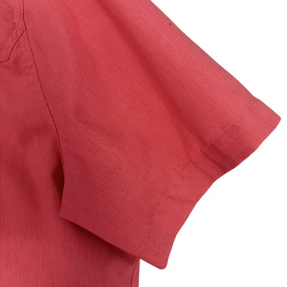 Hi-Tec Shirt Men's 2XL Red Short Sleeve Button Front Mesh Lined Chest Pockets - Picture 5 of 11